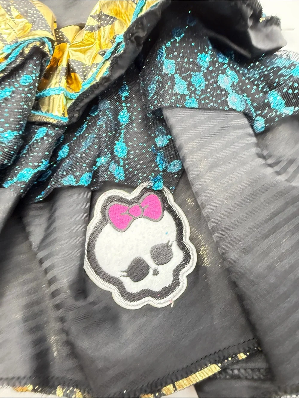 NWT 2011 Monster High Skirt Girls OSFA Sequin Bling Halloween Costume Dress Up